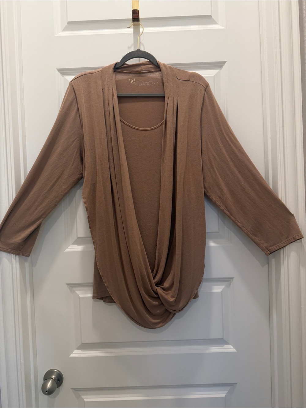 DG2 by Diane Gilman Draped Front Tunic - Taupe Brown